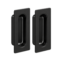 Dedal Rectangular Empotrar 96 mm Negro 2 Unidades