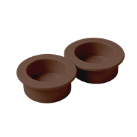 Dedal Redondo Empotar 40 mm Cafe 2 Unidades Decosteel