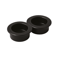 Dedal Redondo Empotar 40 mm Negro 2 Unidades