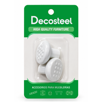 Tiradera Pomo Blanco 2 Unidades Decosteel