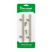 Tiradera Hueca Beige 128 mm 2 Unidades Decosteel