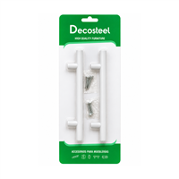 Tiradera Hueca Blanca 128 mm 2 Unidades Decosteel