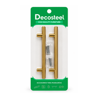 Tiradera Hueca Dorada 160 mm 2 Unidades Decosteel