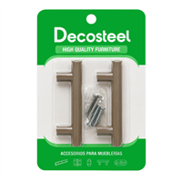 Tiradera Hueca Beige 64 mm 2 Unidades Decosteel