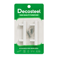 Tiradera Hueca Blanco 64 mm Blanco 2 Unidades Decosteel