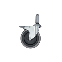 Rueda Giratoria Gris Con Pin 125 X 30 mm 80 Kg Arsa